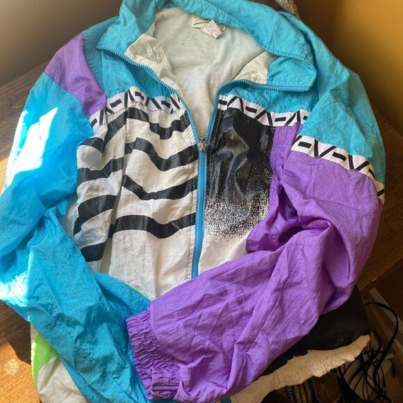 Vintage 80s/90s Women’s Or Men’s Track Windbreaker Jacket Size Medium Activa - Picture 1 of 2